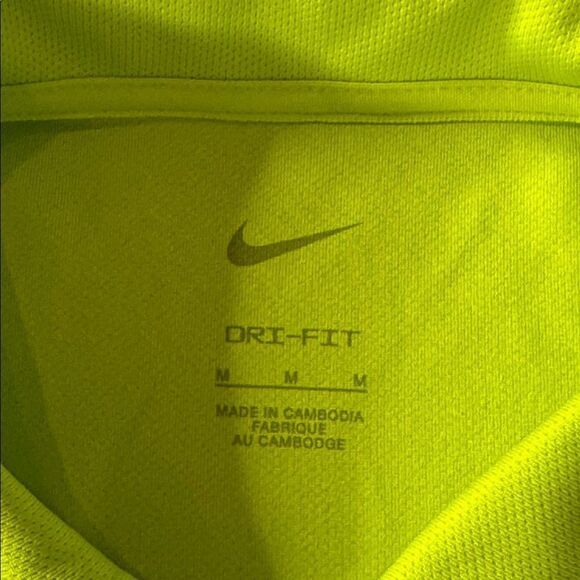 Nike Men's Short Sleeve Dri-Fit Core Golf Polo Shirt Bright Cactus M NEW *Sample - Picture 8 of 9